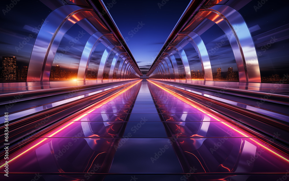 Fototapeta premium Fantasy color elevator graphics,created with Generative AI tecnology.,
