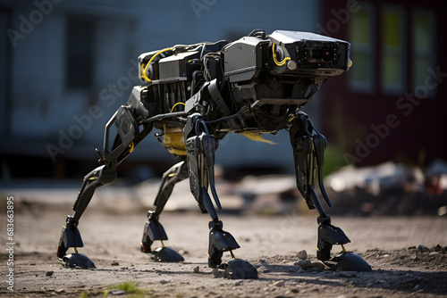 military robot dog concept photo