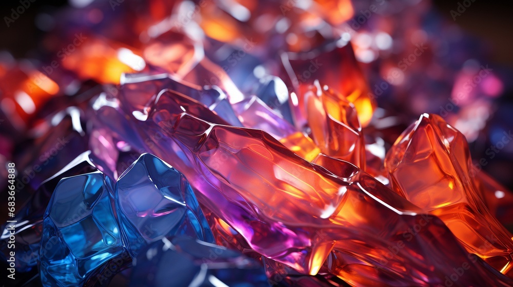 An infinite fractal composed of natural gemstones with transparent, colorful crystals.. An infinite fractal composed of natural gemstones with transparent, colorful crystals..