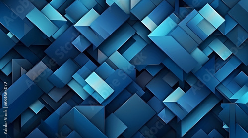 Abstract blue geometric shapes photo