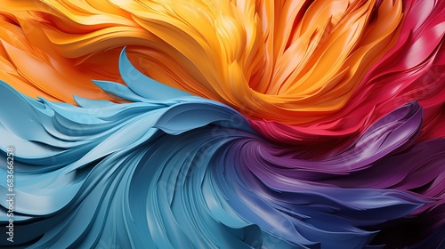 Colorful 3D brush Strokes Background Wallpaper