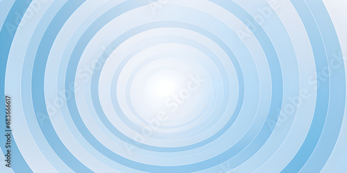 Abstract concentric circles white and blue background, geometric pattern of rings - Architectural, financial, corporate and business brochure template
