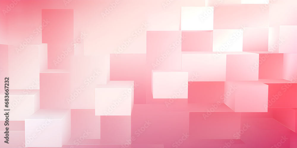 Abstract shapes white and pink background, geometric pattern of square blocks - Architectural, financial, corporate and business brochure template Abstract shapes white and pink background, geometric pattern of square blocks - Architectural, financial, corporate and business brochure template