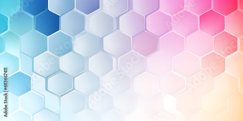 Abstract honey comb white and pastel background, geometric pattern of hexagons - Architectural, financial, corporate and business brochure template