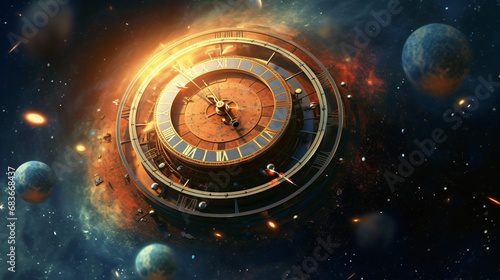 Clock in space time concept