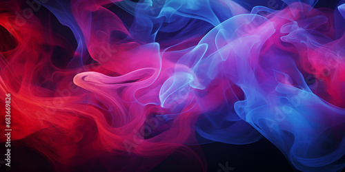 Abstract Colorful Smoke on Dark Background,