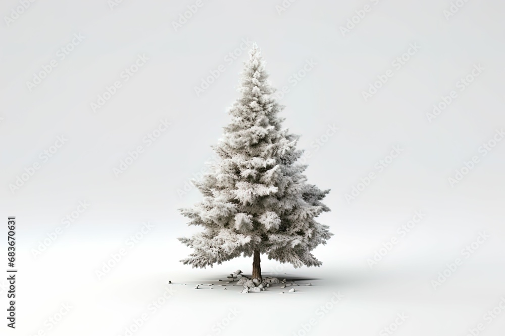 snow covered tree