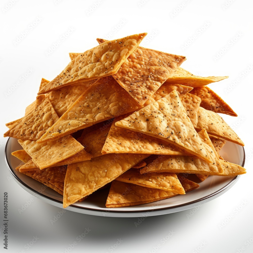 Grain Crisp Tortilla Nacho Chips Sauce, Isolated On White Background, For Design And Printing Grain Crisp Tortilla Nacho Chips Sauce, Isolated On White Background, For Design And Printing