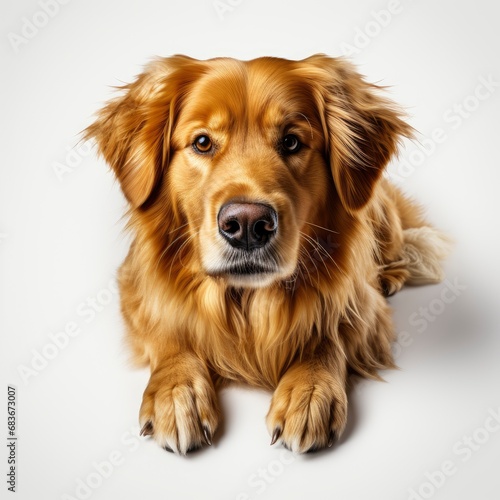 Golden Retriever Dog Paw, Isolated On White Background, For Design And Printing