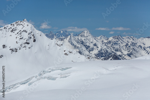 Panoramic view of the Caucasus mountains © gumbao