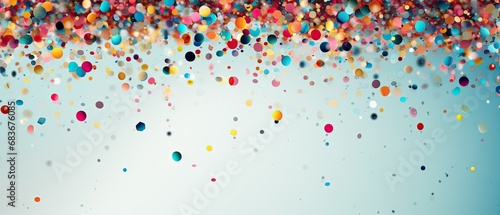 Colorful Confetti Falling Over Copyspace