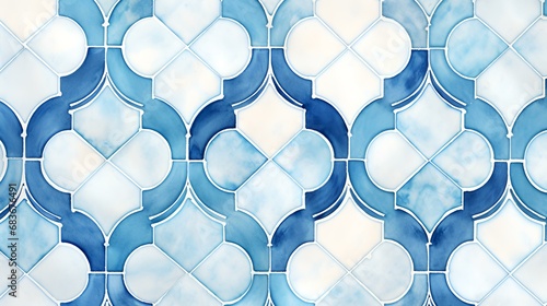 Exajoules Portuguese Vallejo tiles seamless pattern photo