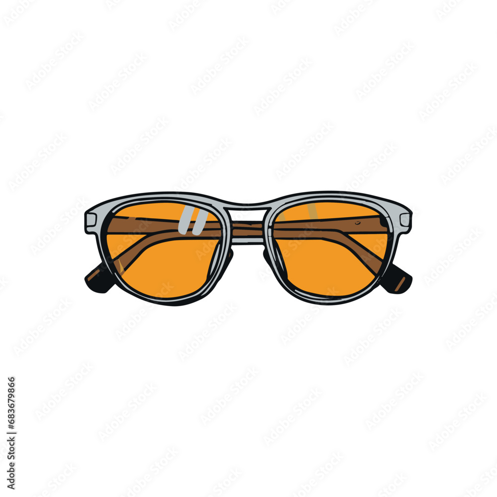 sunglases summer time icon illustration 