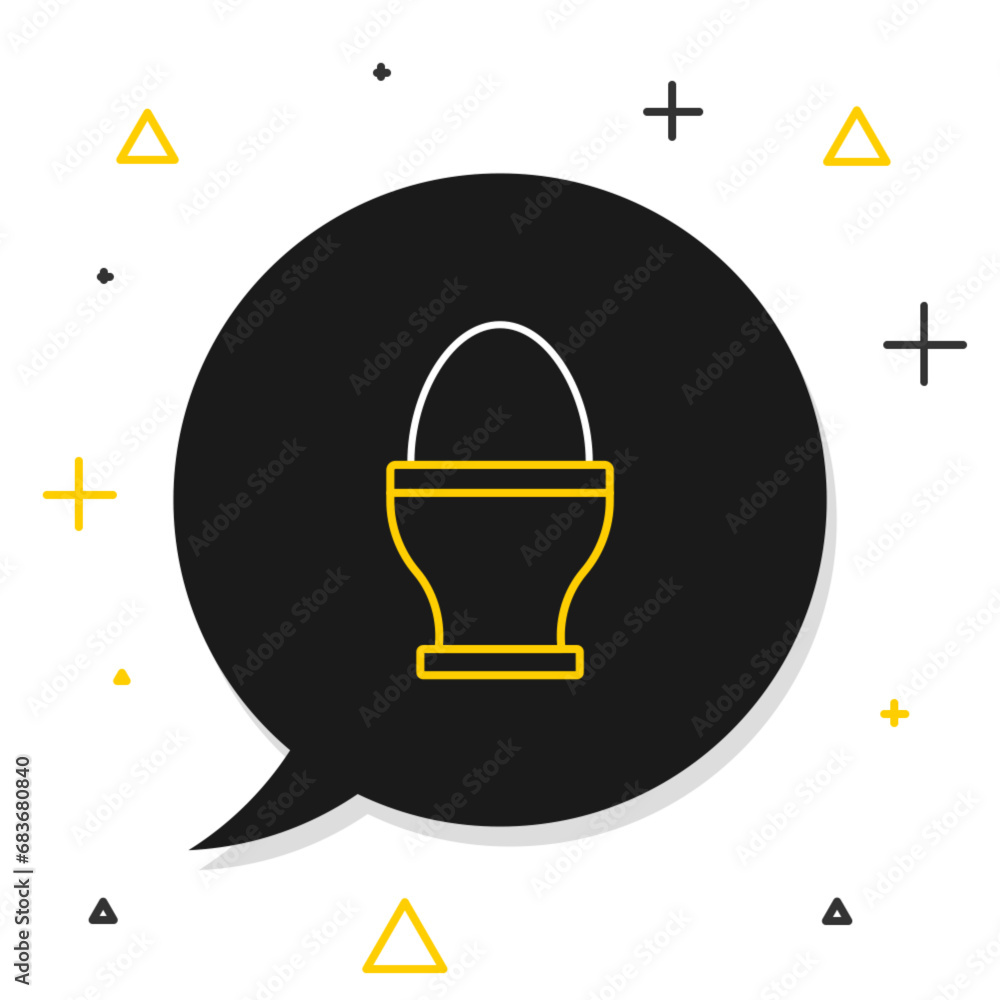 Line Chicken egg on a stand icon isolated on white background. Colorful outline concept. Vector Line Chicken egg on a stand icon isolated on white background. Colorful outline concept. Vector