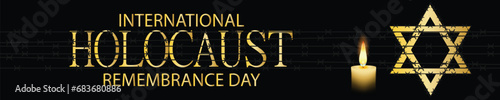 International Holocaust Remembrance Day vector. Star of David . January 27. Important day