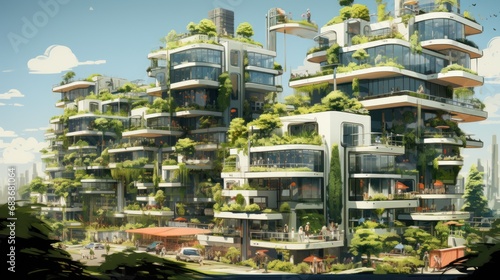 The future of construction sites  added ecological value through building decoration  balconies