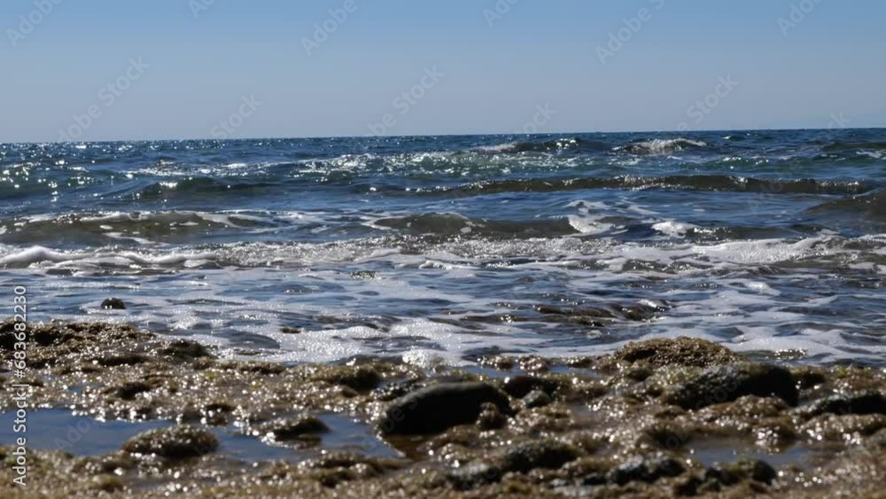 Amazing waves in the sea in Antalya, Turkey Amazing waves in the sea in Antalya, Turkey