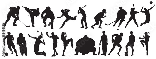 set of sports silhouettes