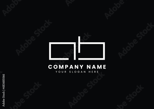 AB logo design vector 
