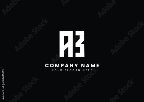 AB logo design vector 