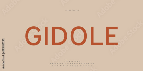 Elegant Font Uppercase Lowercase and Number. Classic Lettering Minimal Fashion Designs. Typography modern Sen Serif fonts regular decorative vintage concept. vector illustration.