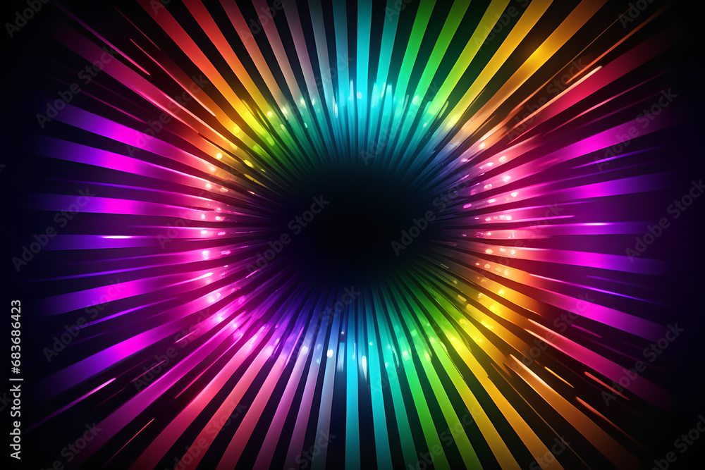 Obraz premium Abstract Background with Colorful Rays, abstract background with glowing lights