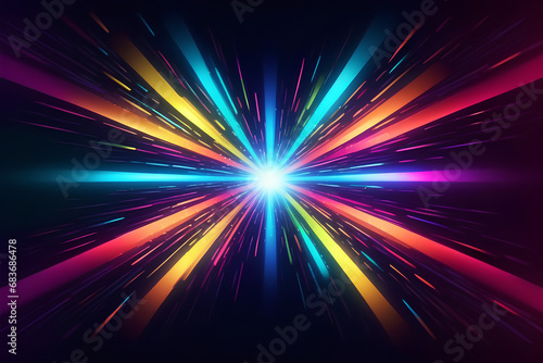 Vibrant Rays of Abstraction: A Colorful Symphony in Abstract Background, Abstract background with rays