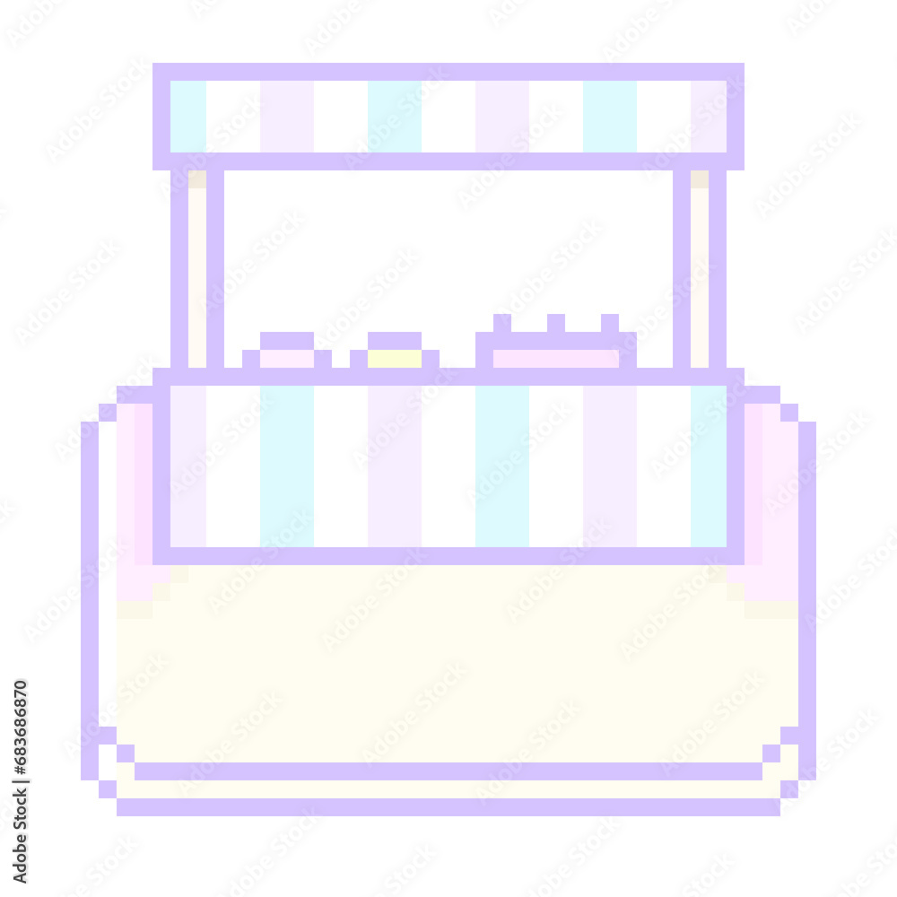 Fototapeta premium ピクセルアートな屋台♪PNG