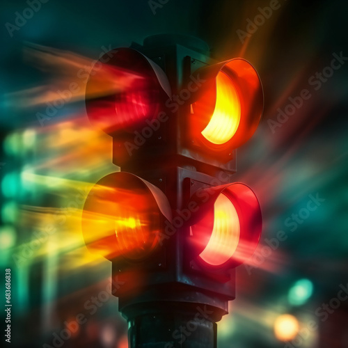 Traffic light leaks dynamic background
