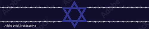 International Holocaust Remembrance Day vector. Star of David . January 27. Important day