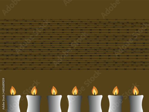 International Holocaust Remembrance Day vector. Star of David . January 27. Important day
