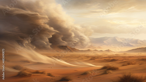 Desert blowing winds