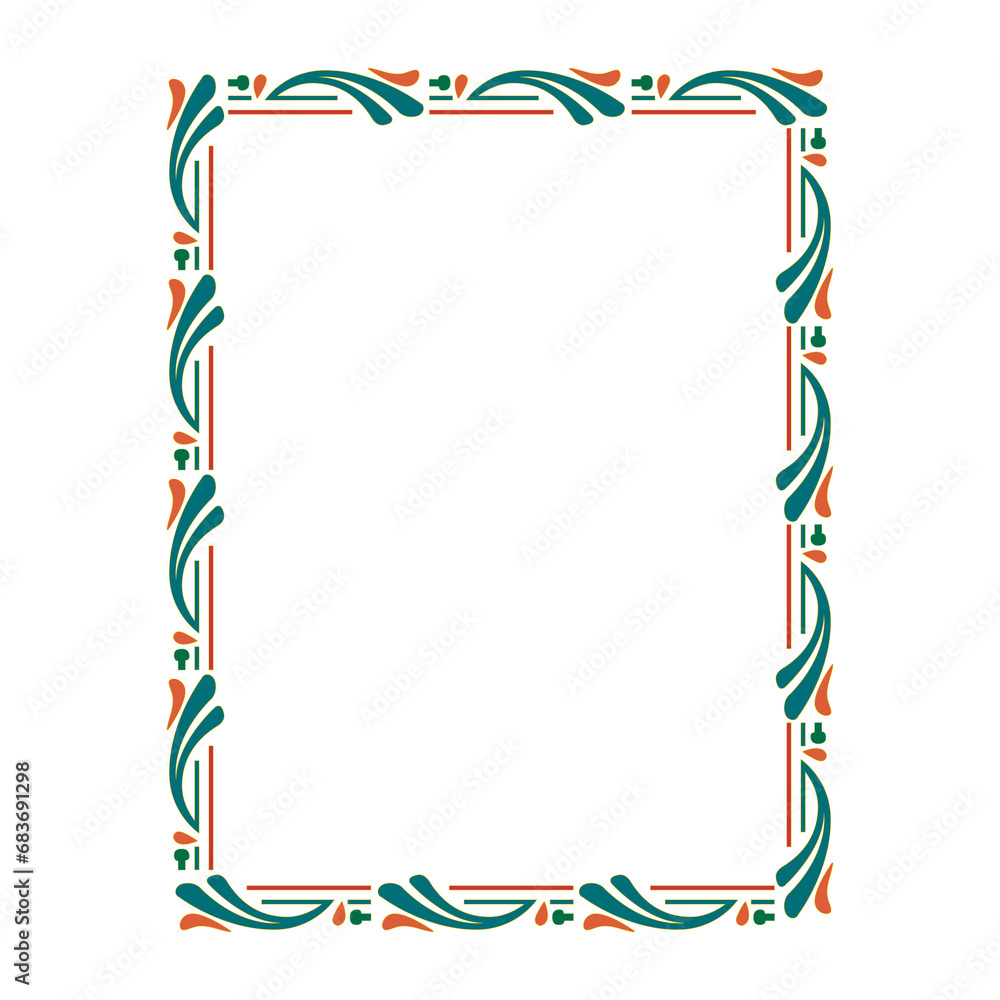 Obraz premium abstract frame with repeating patterns and unique colors
