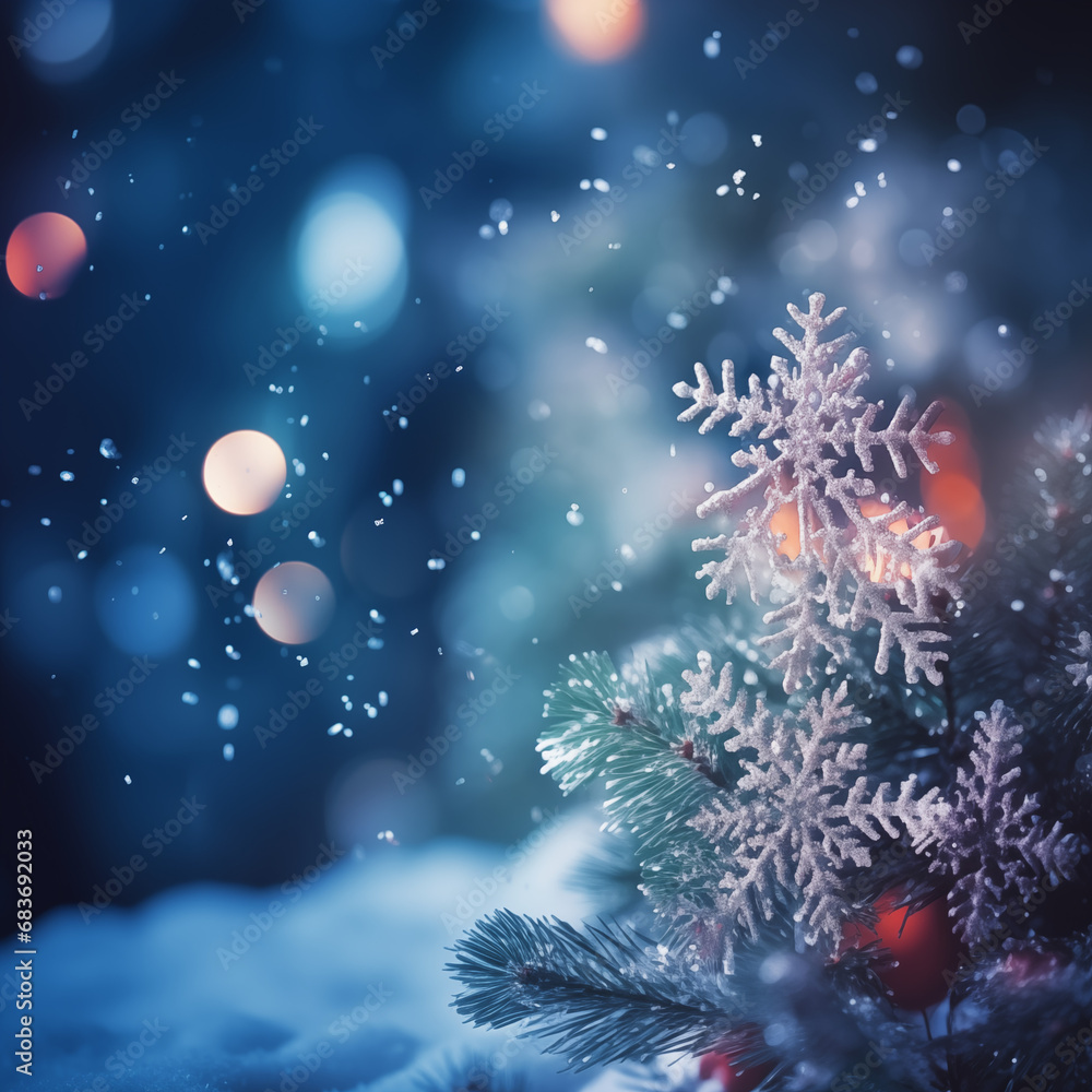 Christmas background with Christmas tree and decorations Christmas background with Christmas tree and decorations