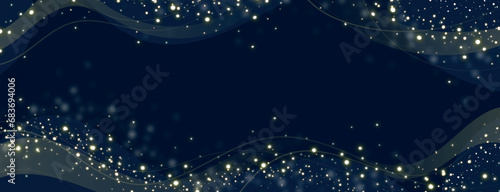 Sparkling Star Christmas Night Background	