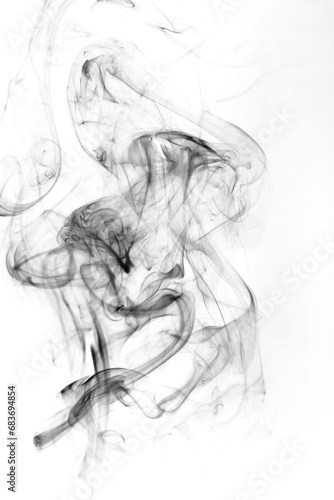 Smoke toxic movement on a white background.