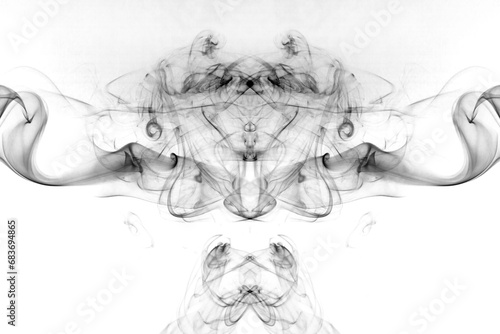 Smoke toxic movement on a white background.