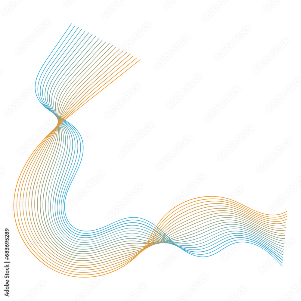 Abstract smooth wave on a white background. Abstract smooth wave on a white background.