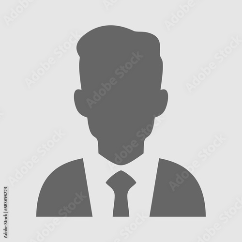 Man avatar icon. Male face silhouettes. Serving as avatars or profiles for unknown or anonymous individuals. Social network vector illustration