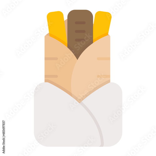Chimichanga Flat Multicolor Icon
