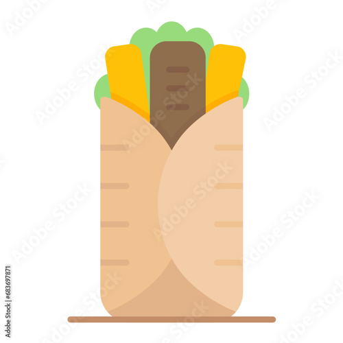 Falafel Flat Multicolor Icon
