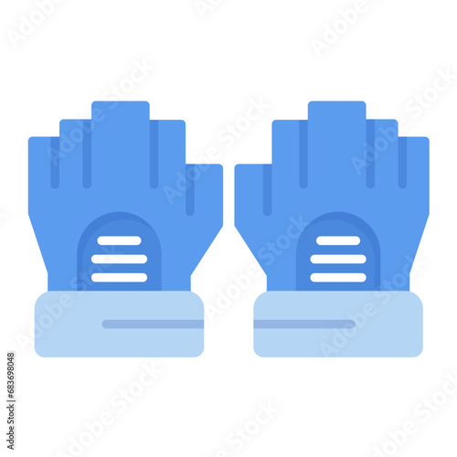 Fingerless Gloves Flat Multicolor Icon