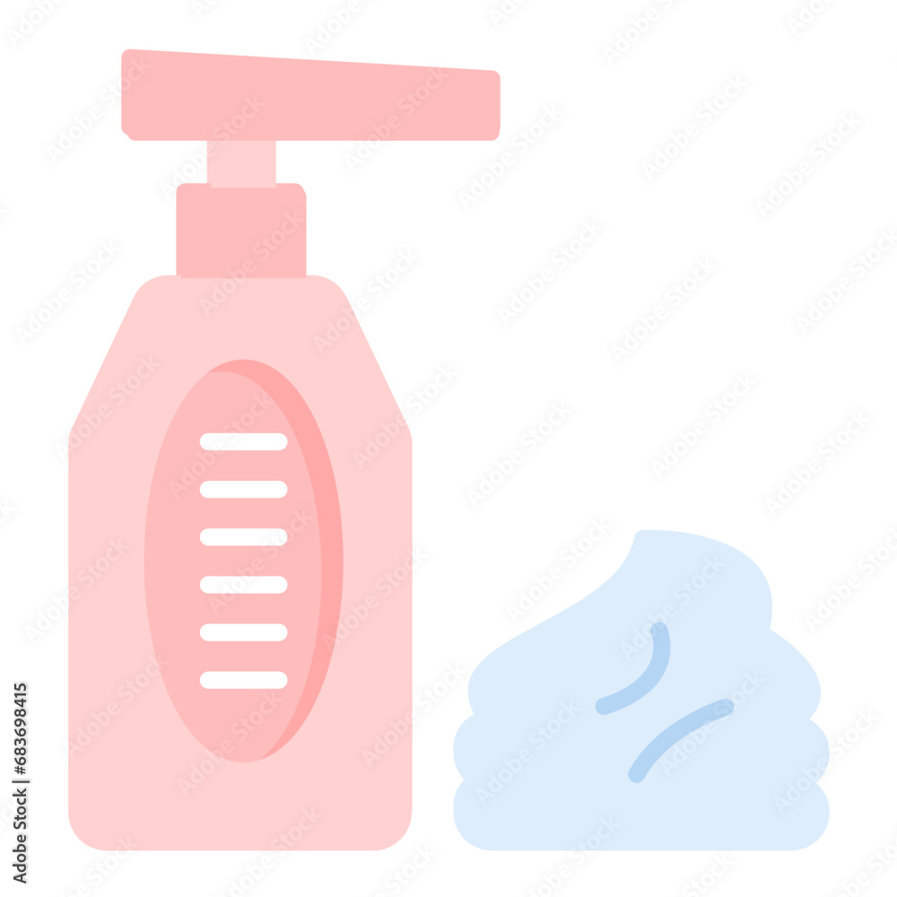 Fototapeta premium Cleansing Foam Flat Multicolor Icon
