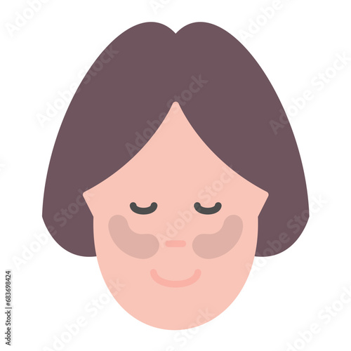 Dark Circles Flat Multicolor Icon