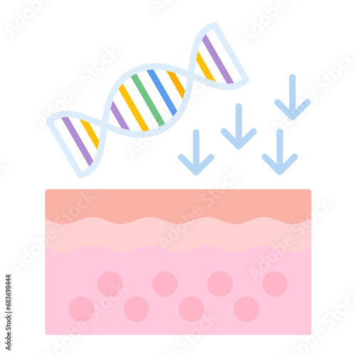 Genetics Flat Multicolor Icon