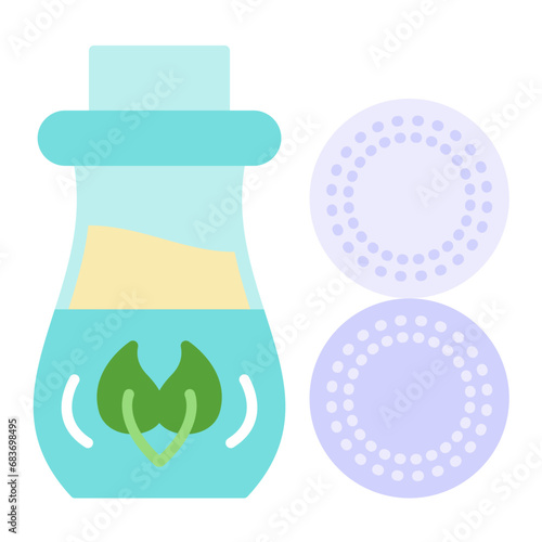 Makeup Remover Flat Multicolor Icon