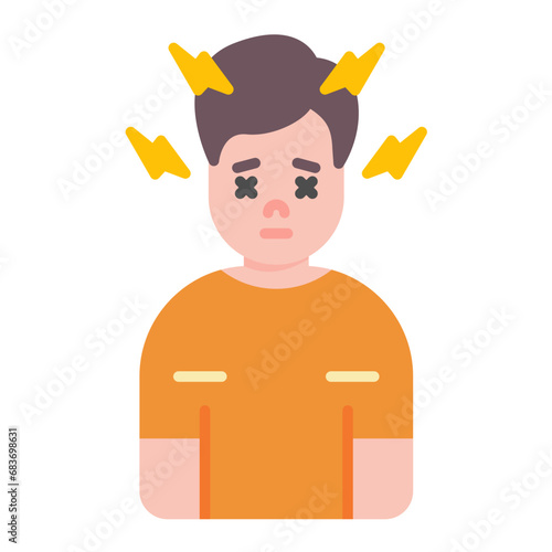 Discomfort Flat Multicolor Icon