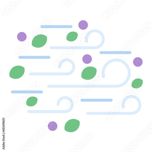 Fresh Air Flat Multicolor Icon