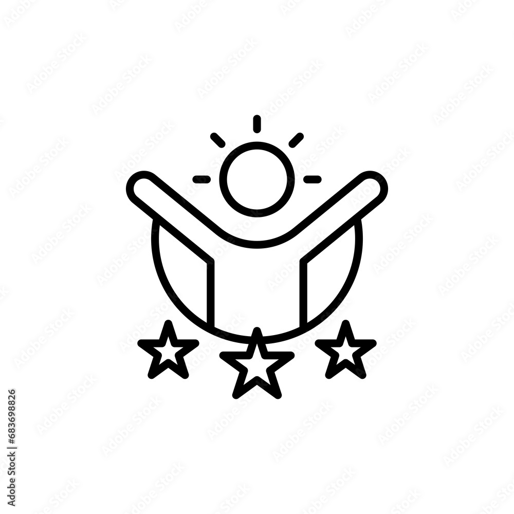Self Confidence icon. outline icon Self Confidence icon. outline icon
