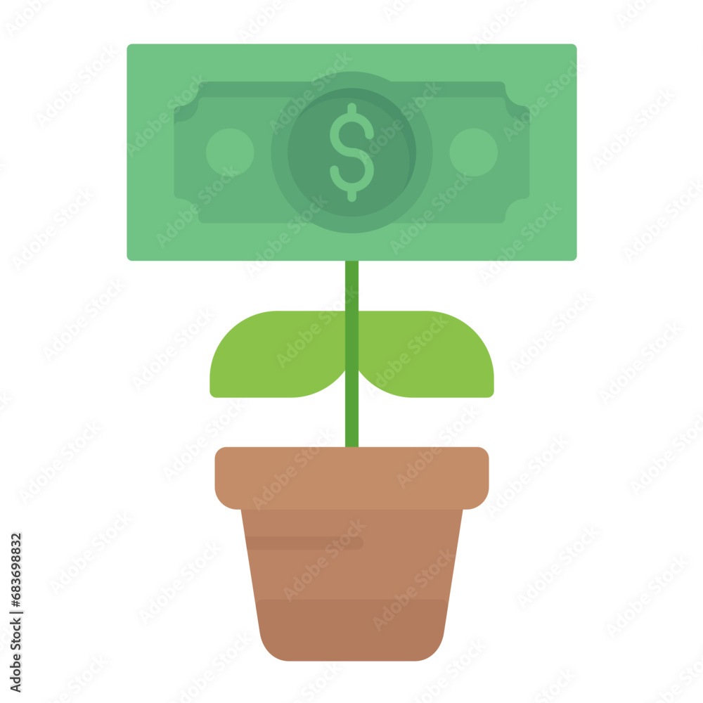 Passive Income Flat Multicolor Icon Passive Income Flat Multicolor Icon